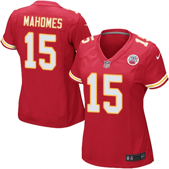 Women's Nike Kansas City Chiefs #15 Patrick Mahomes Red Team Color Stitched NFL Elite Jersey - Ujersey