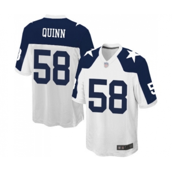 Men's Dallas Cowboys #58 Robert Quinn Game White Throwback Alternate Football Jersey - Ujersey