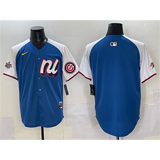Men's National League Chicago Cubs Blank Blue Alternate 2025 All-Star Edition Limited Stitched Baseball Jersey - Ujersey
