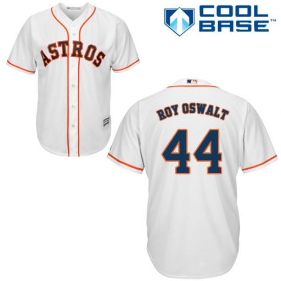 Men's Majestic Houston Astros #44 Roy Oswalt Replica White Home Cool Base MLB Jersey - Ujersey