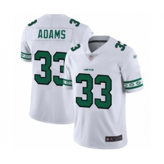 Men's New York Jets #33 Jamal Adams Limited White Team Logo Fashion Football Jersey - Ujersey