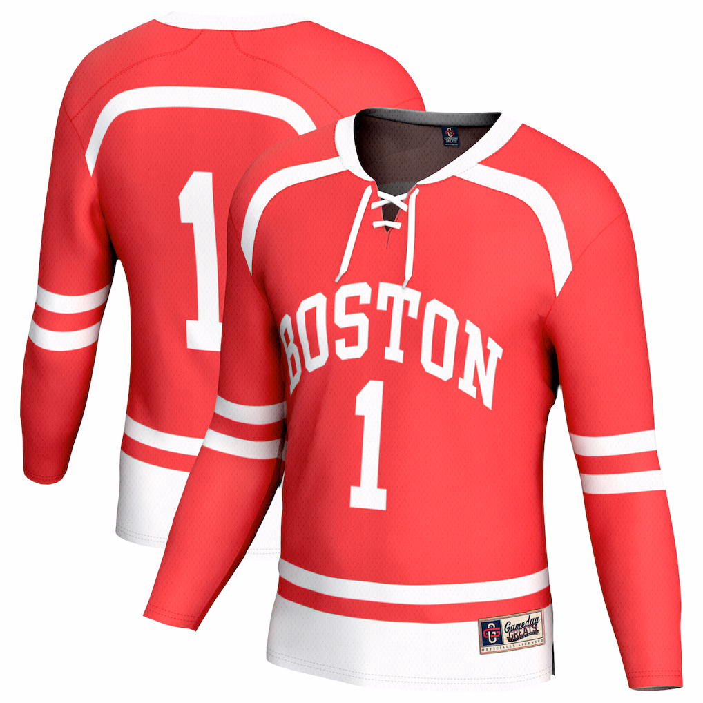 Unisex GameDay Greats Scarlet Boston University Lightweight Collegiate Men's Hockey Fashion Jersey