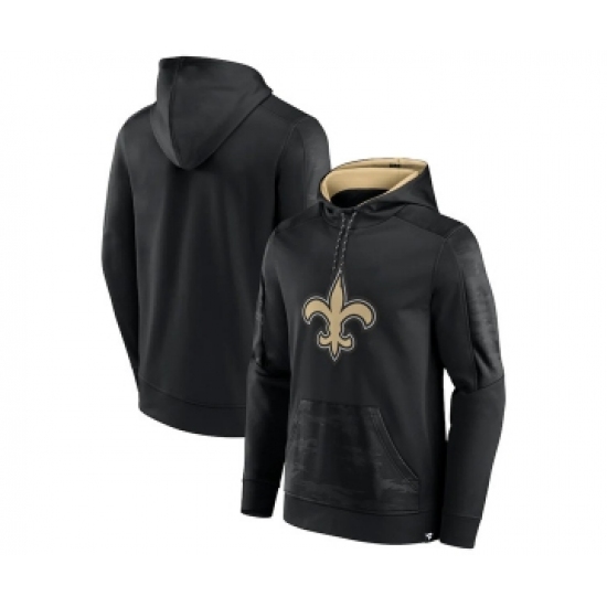 Men's New Orleans Saints Black On The Ball Pullover Hoodie - Ujersey