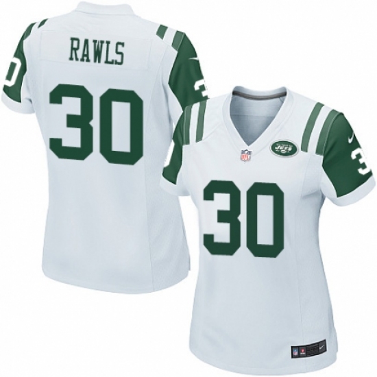Women's Nike New York Jets #30 Thomas Rawls Game White NFL Jersey - Ujersey