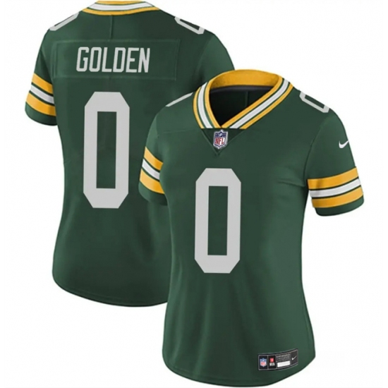 Women's Green Bay Packers #0 Matthew Golden Green 2025 Draft Vapor Untouchable Limited Stitched Football Jersey(Run Small) - Ujersey