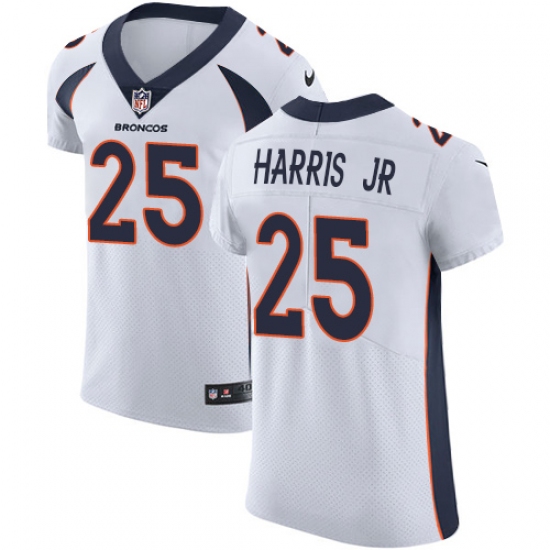 Men's Nike Denver Broncos #25 Chris Harris Jr White Vapor Untouchable Elite Player NFL Jersey - Ujersey