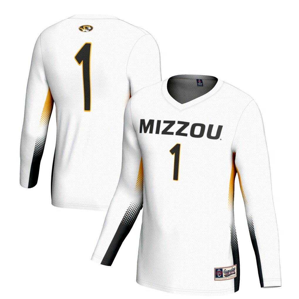 Unisex GameDay Greats #1 White Missouri Tigers Lightweight Volleyball Jersey - ujerseystore