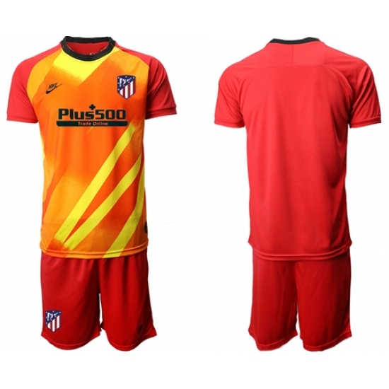 Atletico Madrid Blank Red Goalkeeper Soccer Club Jersey