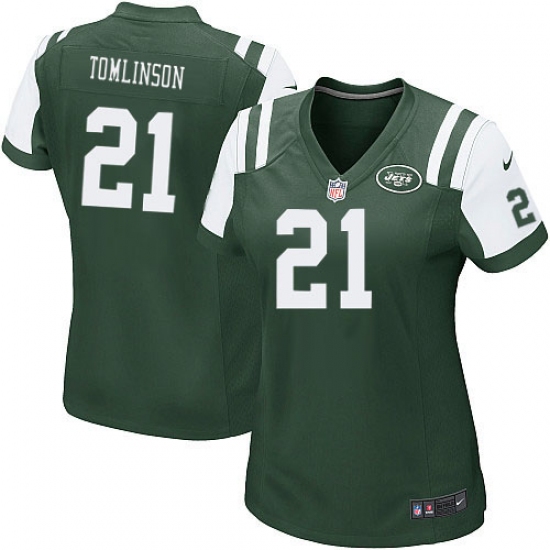 Women's Nike New York Jets #21 LaDainian Tomlinson Game Green Team Color NFL Jersey - Ujersey