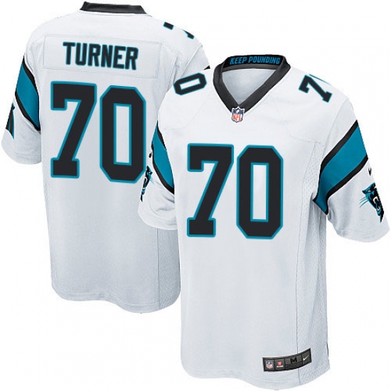 Men's Nike Carolina Panthers #70 Trai Turner Game White NFL Jersey - Ujersey