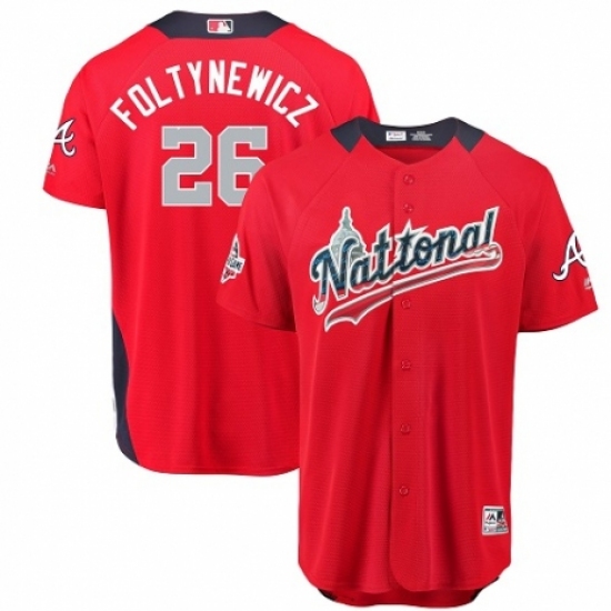 Youth Majestic Atlanta Braves #26 Mike Foltynewicz Game Red National League 2018 MLB All-Star MLB Jersey - Ujersey