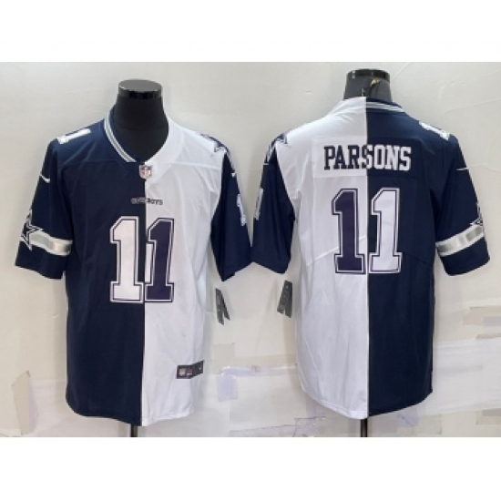 Men's Dallas Cowboys #11 Micah Parsons Blue White Two Tone 2021 Vapor Untouchable Stitched NFL Nike Limited Jersey - Ujersey