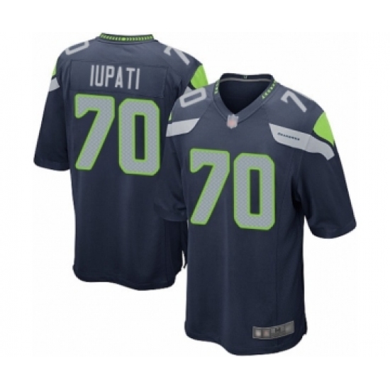 Men's Seattle Seahawks #70 Mike Iupati Game Navy Blue Team Color Football Jersey - Ujersey