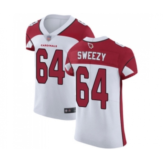 Men's Arizona Cardinals #64 J.R. Sweezy White Vapor Untouchable Elite Player Football Jersey - Ujersey