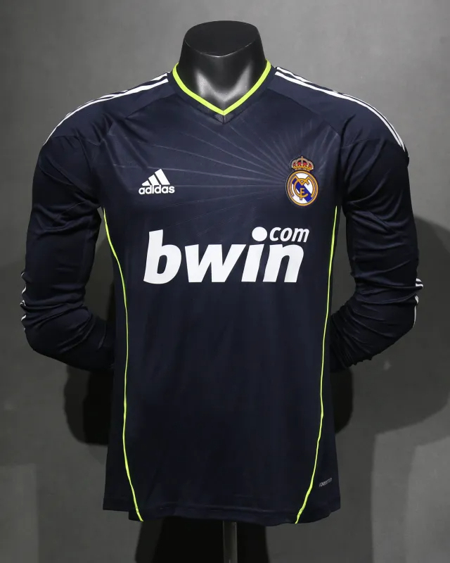 Real Madrid Retro Jersey Away Long Sleeve Soccer Shirt 2010/11 - U-jersey