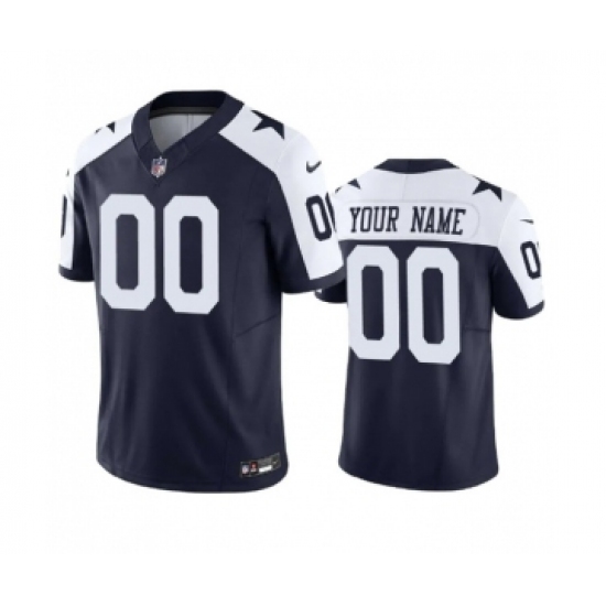 Men's Nike Dallas Cowboys Active Player Custom Navy 2023 F.U.S.E. Vapor Limited Stitched Football Jersey - Ujersey