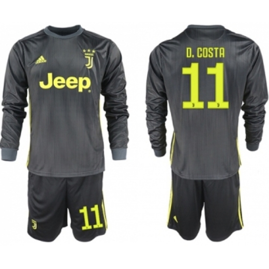 Juventus #11 D.Costa Third Long Sleeves Soccer Club Jersey
