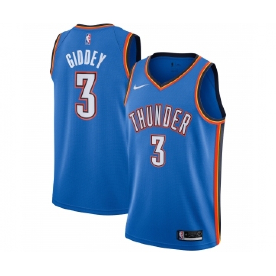 Men's Oklahoma City Thunder #3 Josh Giddey Royal Icon Edition Stitched Basketball Jersey - Ujersey
