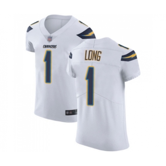 Men's Los Angeles Chargers #1 Ty Long White Vapor Untouchable Elite Player Football Jersey - Ujersey