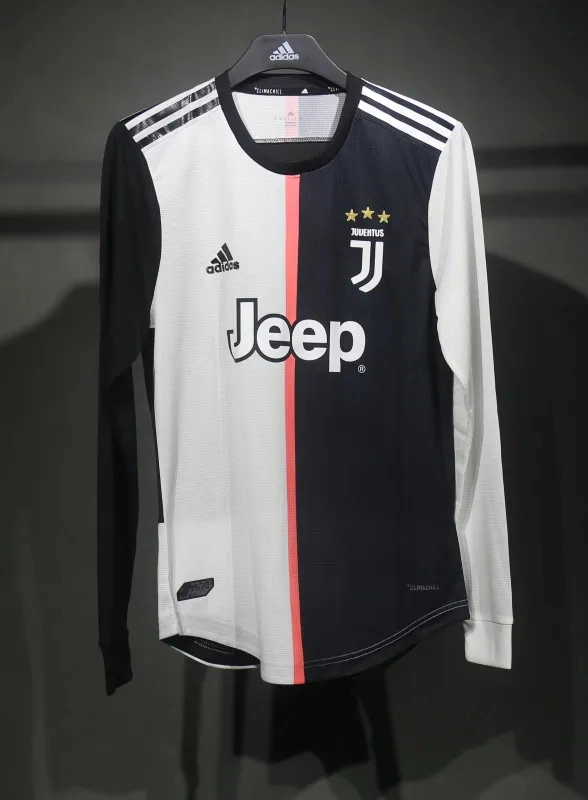 Juventus  Soccer Jersey Home Long Sleeve Shirt 2019-20 - Ujersey NHL