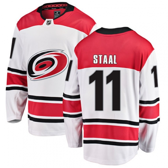 Men's Carolina Hurricanes #11 Jordan Staal Fanatics Branded White Away Breakaway NHL Jersey - Ujersey