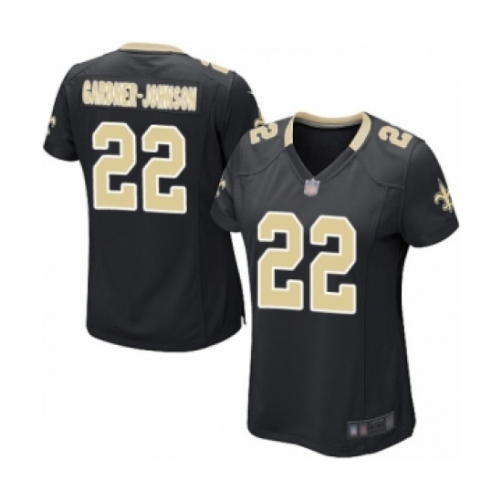 Women's New Orleans Saints #22 Chauncey Gardner-Johnson Game Black Team Color Football Jersey - Ujersey