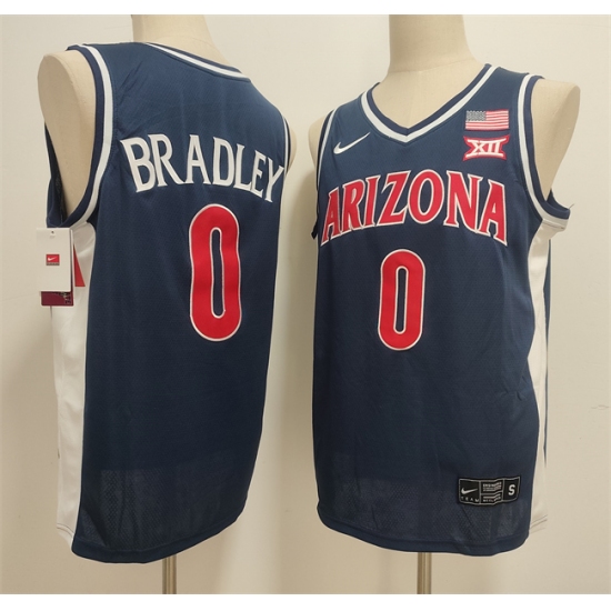 Men's Arizona Wildcats #0 Jaden Bradley Navy Stitched Jersey - Ujersey