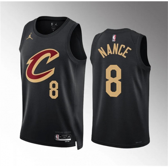 Men's Cleveland Cavaliers #8 Pete Nance Black Statement Edition Stitched Jersey - Ujersey