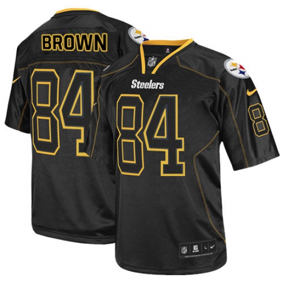 Men's Nike Pittsburgh Steelers #84 Antonio Brown Elite Lights Out Black NFL Jersey - Ujersey