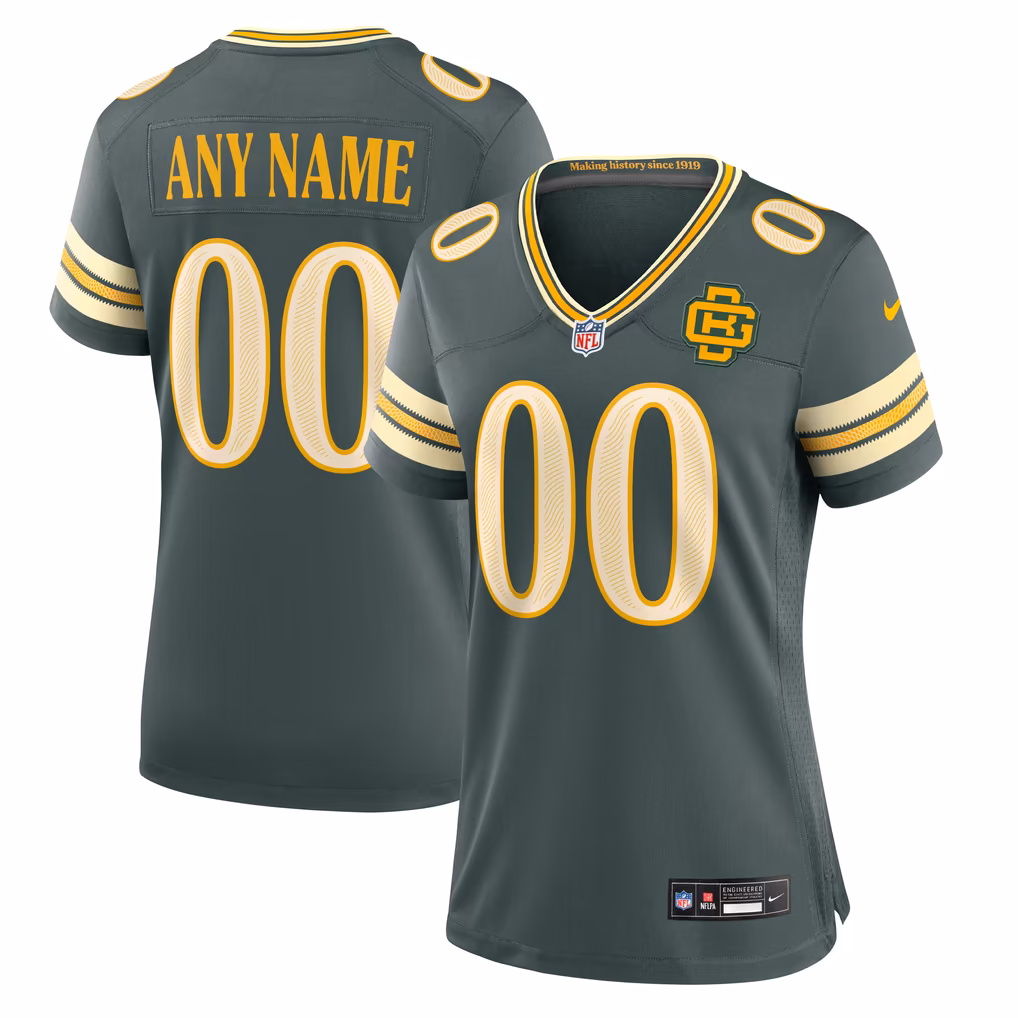 Women's Green Bay Packers Nike Green 2026 Rivalries Collection Game Custom Jersey - Ujersey