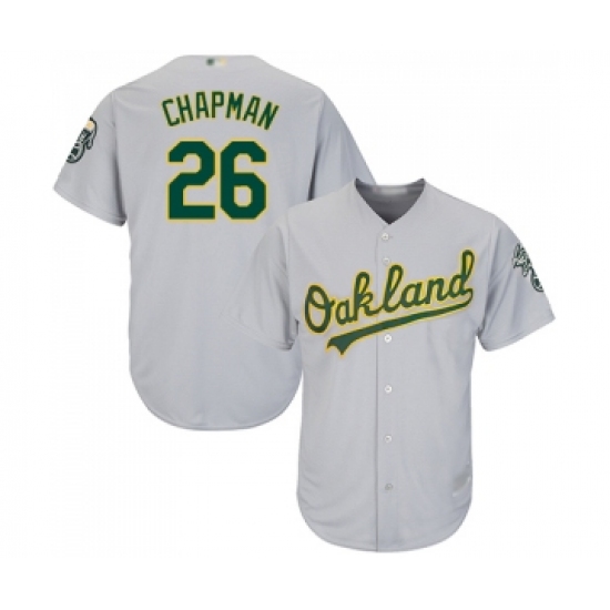 Youth Oakland Athletics #26 Matt Chapman Replica Grey Road Cool Base Baseball Jersey - Ujersey