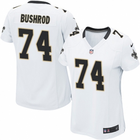 Women's Nike New Orleans Saints #74 Jermon Bushrod Game White NFL Jersey - Ujersey