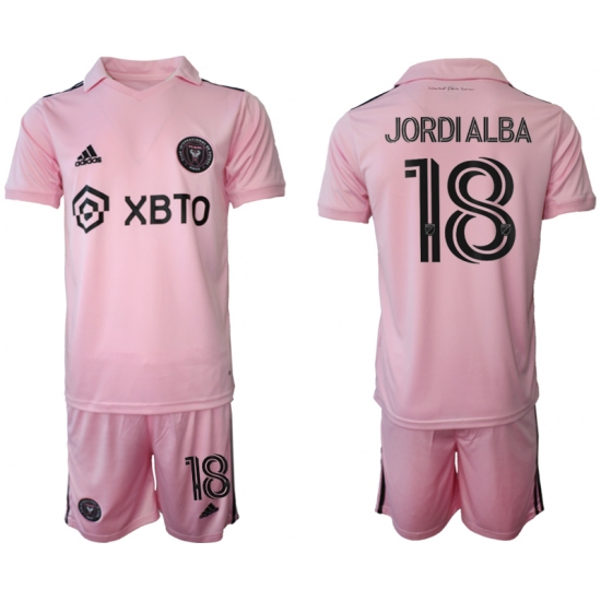 Men's Inter Miami CF #18 Jordialba Pink 2023-24 Home Soccer Jersey - Ujersey