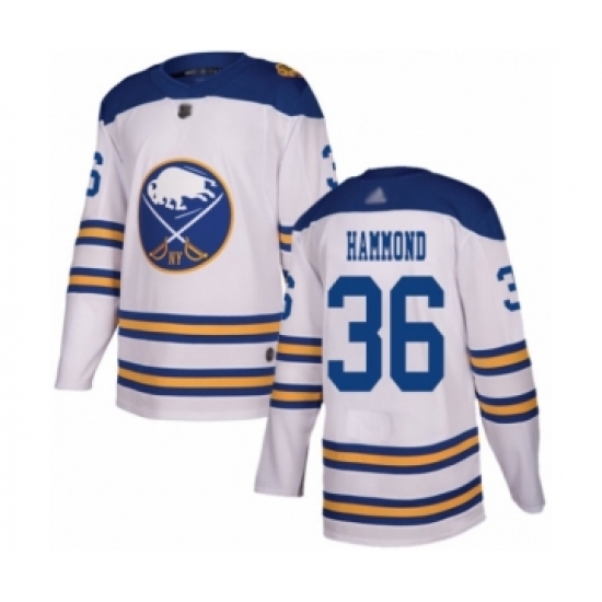 Men's Buffalo Sabres #36 Andrew Hammond Authentic White 2018 Winter Classic Hockey Jersey
