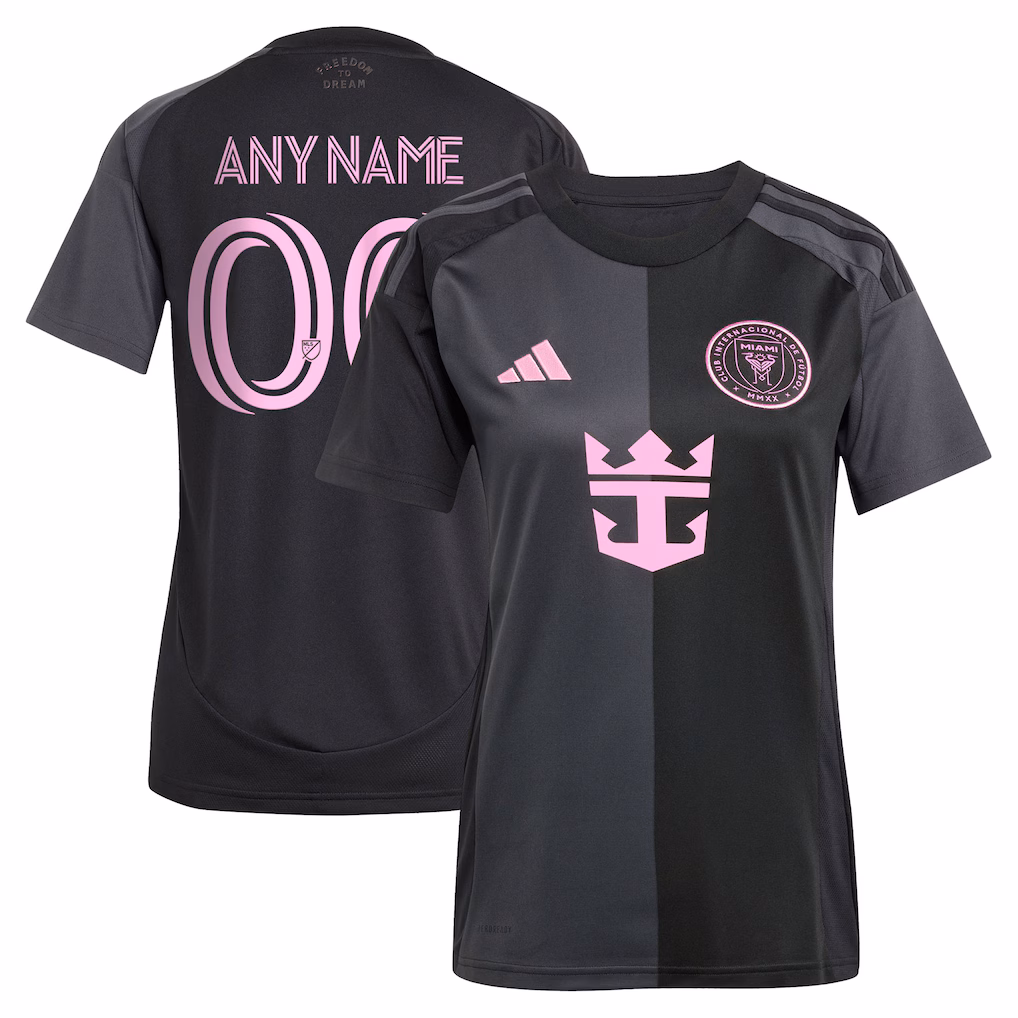 Women's Inter Miami CF adidas Black 2025 The Fortitude Kit Replica Custom Jersey