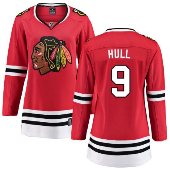 Women's Chicago Blackhawks #9 Bobby Hull Fanatics Branded Red Home Breakaway NHL Jersey - Ujersey