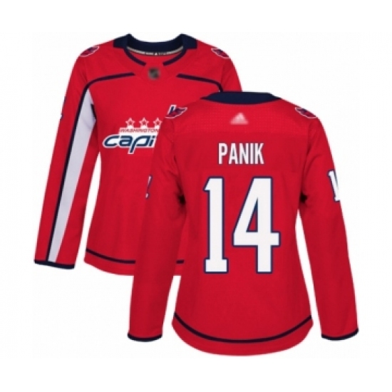 Women's Washington Capitals #14 Richard Panik Authentic Red Home Hockey Jersey - Ujersey