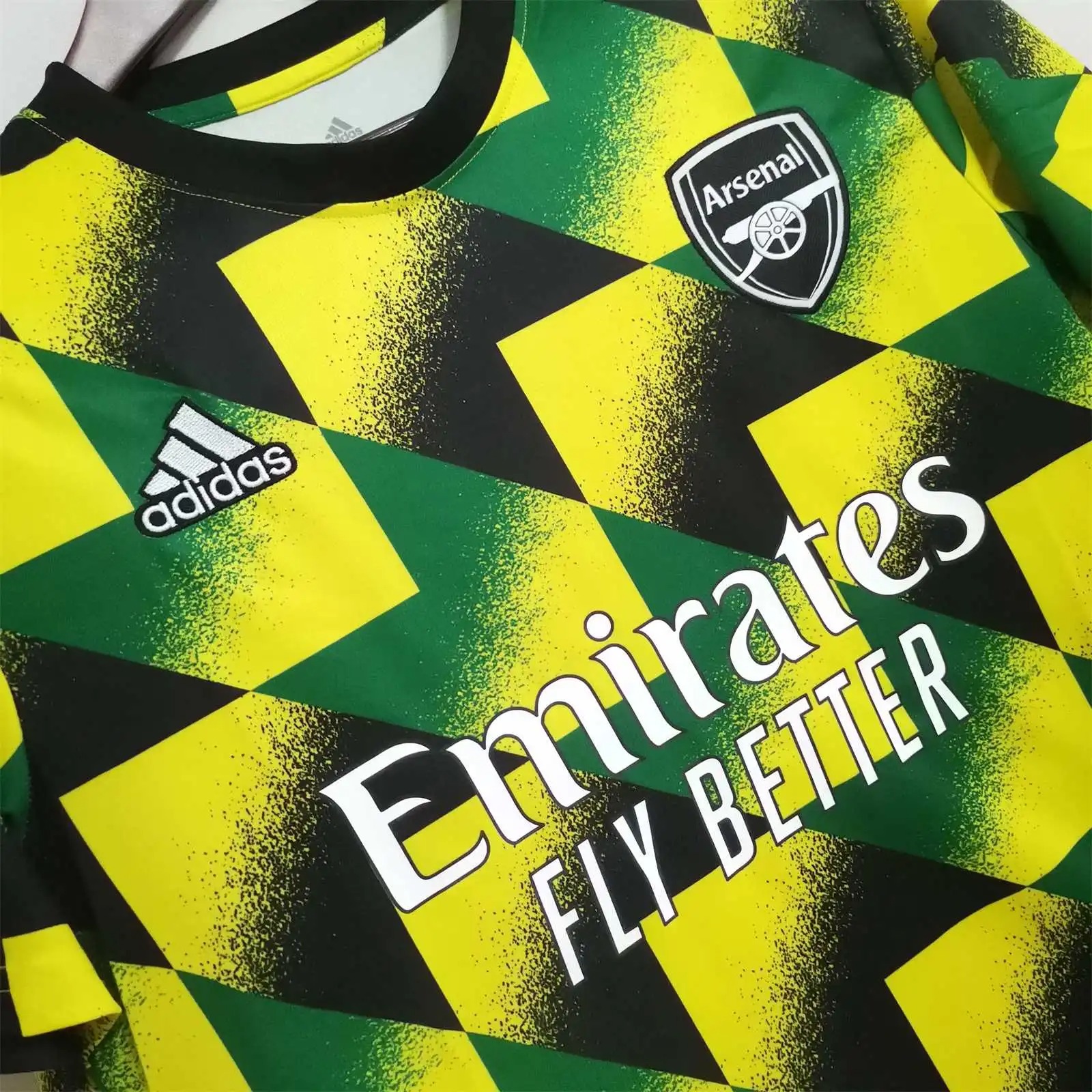 Arsenal Soccer Jersey Pre-Match Custom Shirt 2022/23 - Inspired by Jamaica - ujerseystore