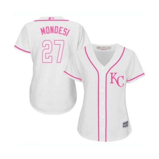 Women's Kansas City Royals #27 Raul Mondesi Replica White Fashion Cool Base Baseball Jersey - Ujersey
