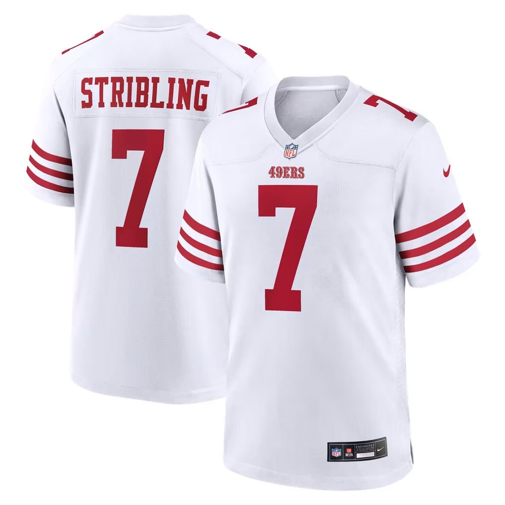 Men's San Francisco 49ers De'Zhaun Stribling Nike White Game Jersey - U-jersey