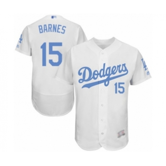 Men's Los Angeles Dodgers #15 Austin Barnes Authentic White 2016 Father's Day Fashion Flex Base Baseball Player Jersey - Ujersey