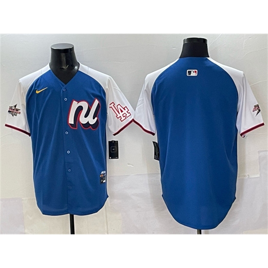 Men's National League Los Angeles Dodgers Blank Blue Alternate 2025 All-Star Edition Limited Stitched Baseball Jersey - Ujersey