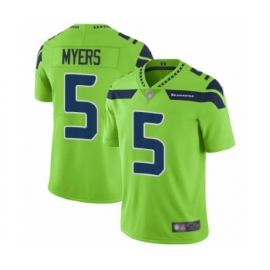 Men's Seattle Seahawks #5 Jason Myers Elite Green Rush Vapor Untouchable Football Jersey - Ujersey