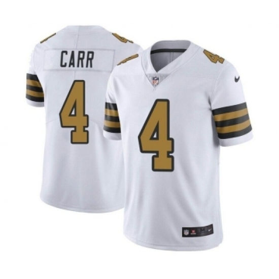 Men's New Orleans Saints #4 Derek Carr White Color Rush Limited Stitched Jersey - Ujersey