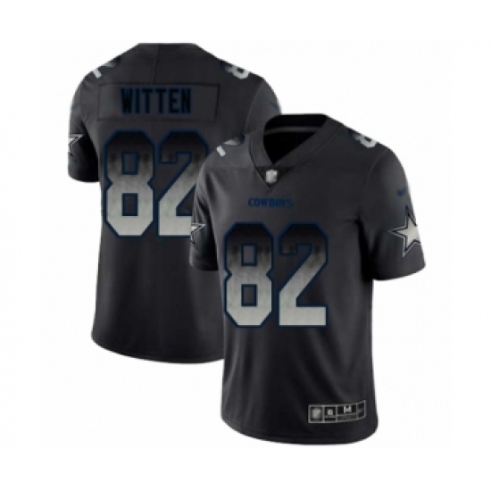 Men's Dallas Cowboys #82 Jason Witten Black Smoke Fashion Limited Football Jersey - Ujersey
