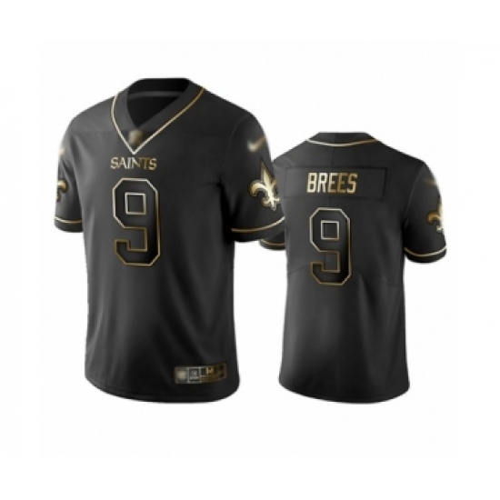 Men's New Orleans Saints #9 Drew Brees Limited Black Golden Edition Football Jersey - Ujersey