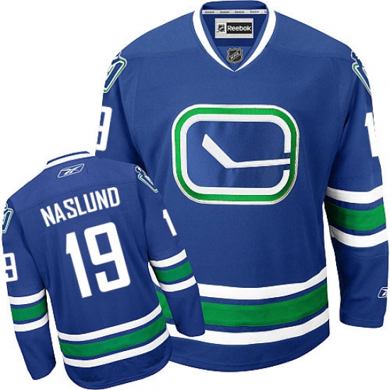 Men's Reebok Vancouver Canucks #19 Markus Naslund Premier Royal Blue Third NHL Jersey - Ujersey