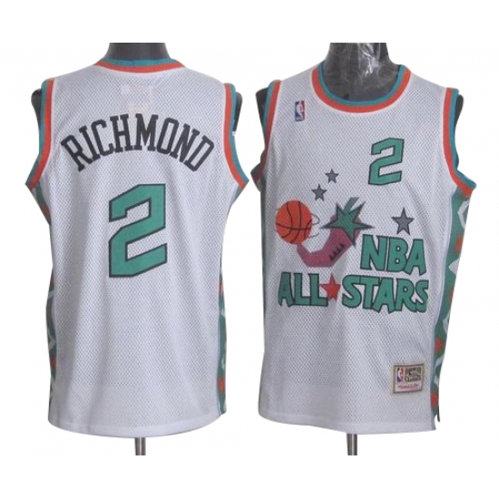 Men's Mitchell and Ness Sacramento Kings #2 Mitch Richmond Authentic White 1996 All Star Throwback NBA Jersey - Ujersey