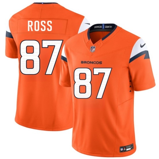 Men's Denver Broncos #87 Cam Ross Orange 2026 Draft F.U.S.E. Vapor Limited Football Stitched Jersey - Ujersey