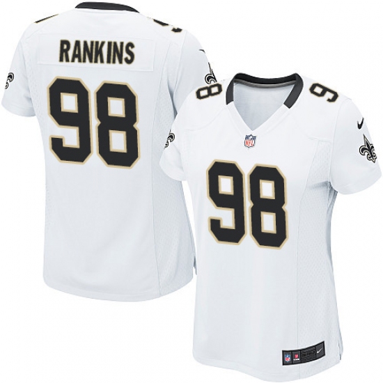 Women's Nike New Orleans Saints #98 Sheldon Rankins Game White NFL Jersey - Ujersey